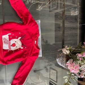 Girls Christmas Sweatshirt Elk Print Long Sleeve Hooded